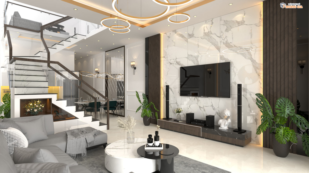 Trang trí phòng khách theo phong cách tối giản