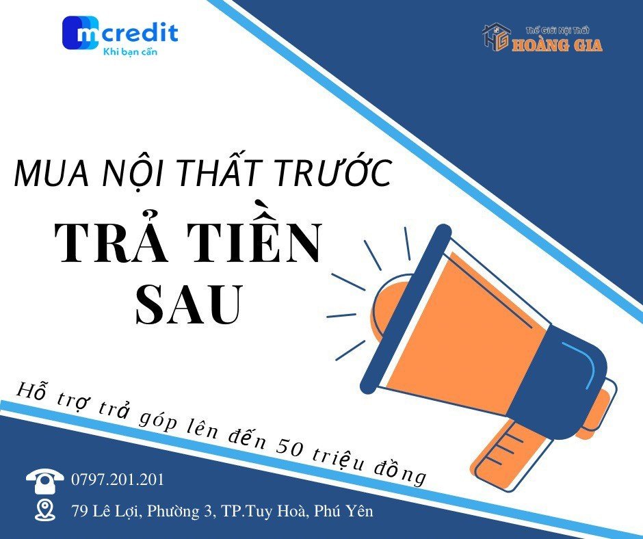 Mua nội thất Phú Yên trả góp chỉ từ 0 đồng tại Thế Giới Nội Thất Hoàng Gia
