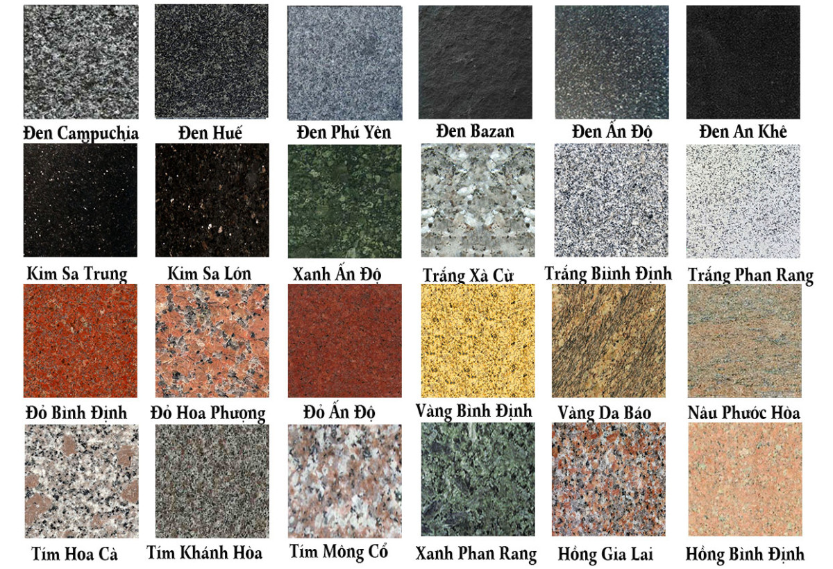 cac mau gach granite