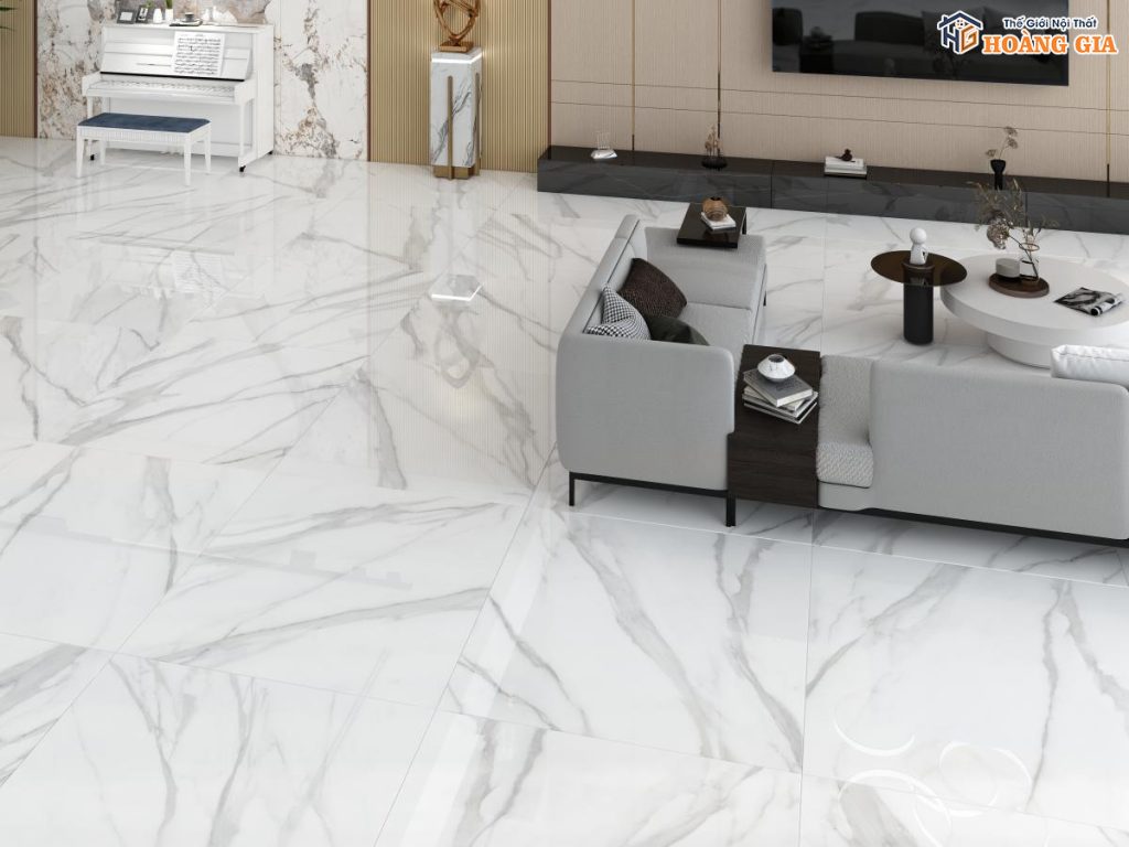 Không gian hiện đại, sang trọng nhờ gạch kast nền tại showroom gạch men Hoàng Gia Phú Yên