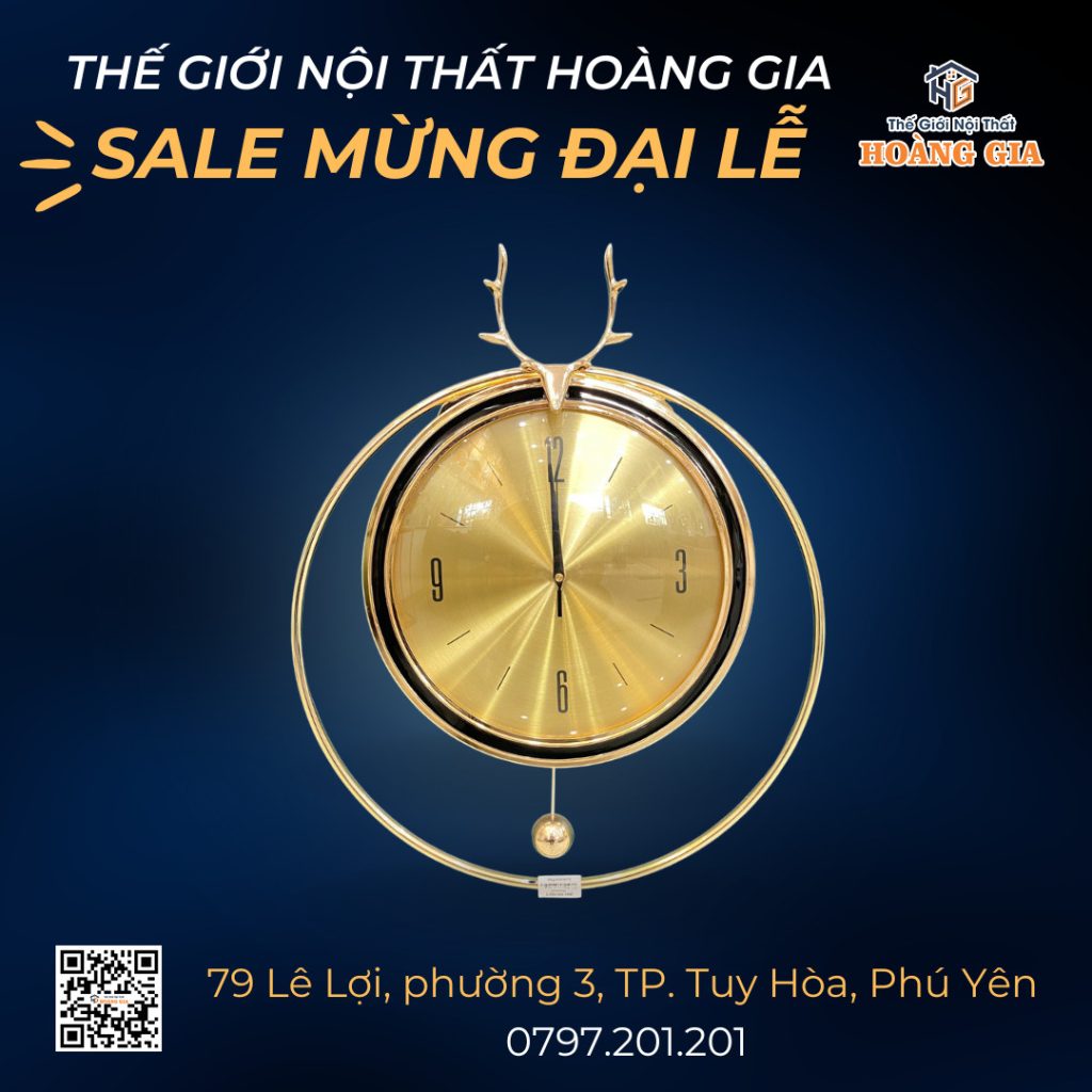 Mẫu đồng hồ quả lắc Phú Yên đẹp tại Thế Giới Nội Thất Hoàng Gia